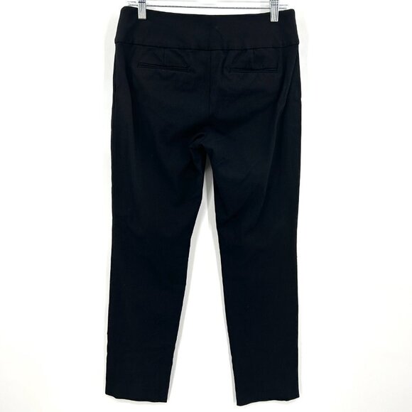 ALFANI Black Mid Rise Straight Leg Dress Pants Career Trouser Slacks Size 6 - Picture 2 of 5